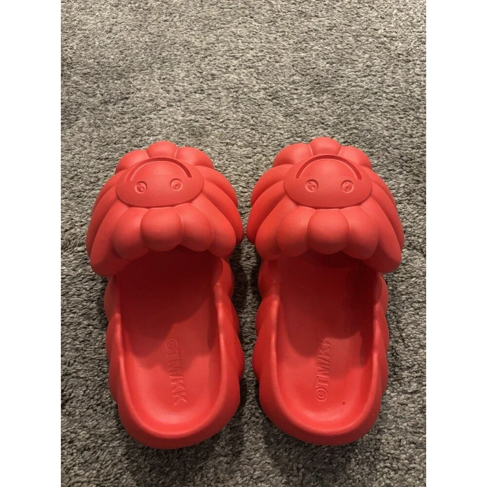 Takashi Murakami Ohana Full Bloom Slides Size 8‎ Red Made in USA